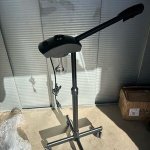 Black Adjustable Electronics Stand